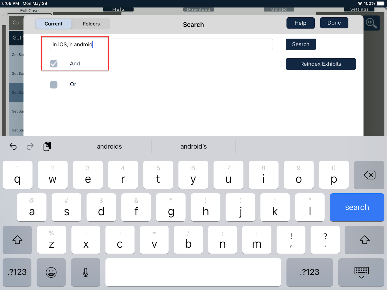 How do I search for items to prepare for my case - image 6